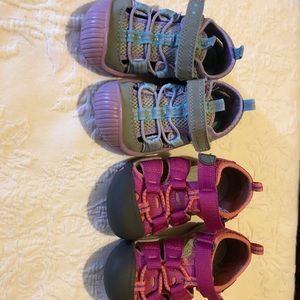 Keen and M.A.P. Play shoes. Toddler Size 7 and 6